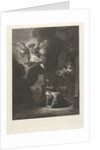 The angel leaves Tobias and his family by Rembrandt Harmensz. van Rijn