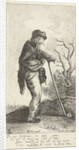 Man leaning on a stick by Nicolaes Visscher I