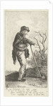 Man leaning on a stick by Nicolaes Visscher I