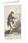 Man leaning on a stick by Nicolaes Visscher I