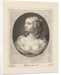 Bust of a young woman with half-naked bosom by Abraham Bloteling