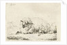 Lying sheep with thick fur by Frédéric Théodore Faber