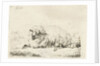 Lying sheep with thick fur by Frédéric Théodore Faber