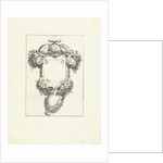 Cartouche with mask and cornucopias by Anonymous