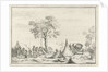 encampment with a pointed tent by Hendrik Hoogers