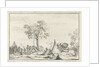 encampment with a pointed tent by Hendrik Hoogers