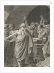 Pythagoras discovered the size ratio in the drawing by Lambertus Antonius Claessens