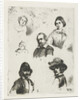 Study Sheet with six busts by Christiaan Wilhelmus Moorrees