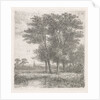 Four trees in a fen by Hermanus Jan Hendrik van Rijkelijkhuysen