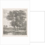 Four trees in a fen by Hermanus Jan Hendrik van Rijkelijkhuysen