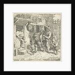 The lyre player with the dancing dog by Cornelis Dusart