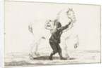 A boy holds a horse on the bridle by Joannes Bemme