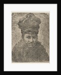 Bust of a man with a Polish hat by Rembrandt Harmensz. van Rijn