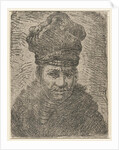 Bust of a man with a Polish hat by Rembrandt Harmensz. van Rijn