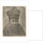 Bust of a man with a Polish hat by Rembrandt Harmensz. van Rijn