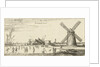 Skaters on the ice at a mill near Penningsveer by Esaias van de Velde