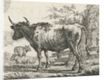 Standing cow with two sheep by Anthony Oberman