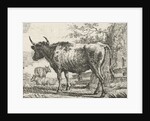 Standing cow with two sheep by Anthony Oberman