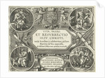 Title print Vita, et passio Resurrectio Jesu Christi by Adriaen Collaert