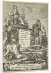 Personifications of Europe, Asia and Africa offer Rome gifts by Cornelis van Dalen I