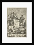 Personifications of Europe, Asia and Africa offer Rome gifts by Cornelis van Dalen I