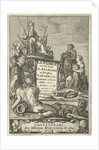 Personifications of Europe, Asia and Africa offer Rome gifts by Cornelis van Dalen I