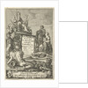 Personifications of Europe, Asia and Africa offer Rome gifts by Cornelis van Dalen I