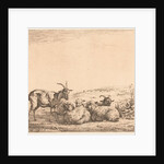 Two goats and three sheep by Karel Dujardin