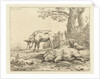 Three pigs in a hedge by Karel Dujardin
