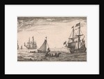 Ships at sea by Jan Houwens I