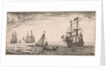Ships at sea by Jan Houwens I