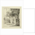 Two women and a man on a farm by Marie Lambertine Coclers