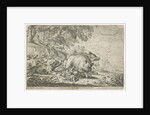 Wild boar hunt by Jacques Van Merle