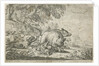 Wild boar hunt by Jacques Van Merle
