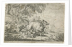 Wild boar hunt by Jacques Van Merle