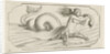 Female figure blowing on a conch by Justus Danckerts