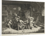 Farmers to a meal at an inn by Adriaen van Ostade