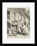 Shoemaker in store for his house and a customer by Adriaen van Ostade