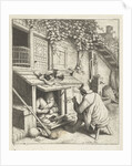 Shoemaker in store for his house and a customer by Adriaen van Ostade