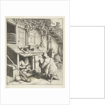 Shoemaker in store for his house and a customer by Adriaen van Ostade