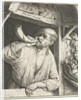 Bakker blows a horn by Adriaen van Ostade