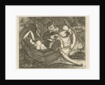 Sleeping Nymph watched by a satyr by Anonymous