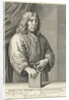 Portrait of Petrus van Staveren, pastor of Leiden The Netherlands, his hand resting on a Bible by Johannes Willemsz. Munnickhuysen