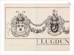 Coat of arms Leiden with the weapons of the mayors, upper part of the Grote Hagen by left leaf