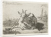 Lying goat, left by Jacobus Cornelis Gaal