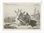 Lying goat, left by Jacobus Cornelis Gaal