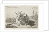 Lying goat, left by Jacobus Cornelis Gaal