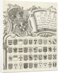 Coat of arms map of ancient families of Utrecht, The Netherlands, sheet top left by Johannes van Hiltrop