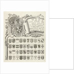 Coat of arms map of ancient families of Utrecht, The Netherlands, sheet top left by Johannes van Hiltrop