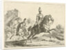 Two soldiers on horseback by Johannes Mock